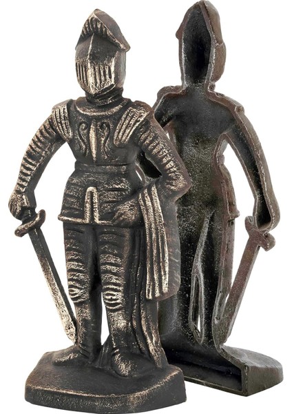 Toscano SP14917 Ortaçağ Şövalyesi Demir Kitaplıklar, Bronz