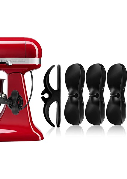 4 Adet Silikon Kablo Düzenleyici Seti - Güçlü Yapışkanlı Tel Toplayıcı, Kordon Sarıcı, Ev, Işyeri, Mutfak Aletleri Için Kavisli ve Düz Yüzey Uyumlu, Kahve Makinesi, Blender, Fritöz Uyumlu