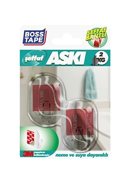 Tape 3m Şeffaf Yapışkanlı Ikili Küçük Boy Askı fiyatları