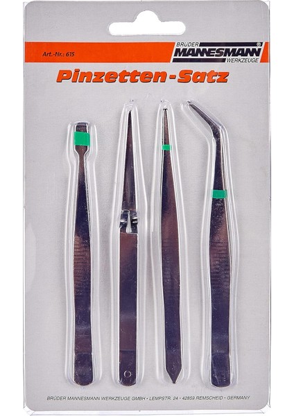 M 615 Cımbız Seti, Paslanmaz Çelik, 4 Parça