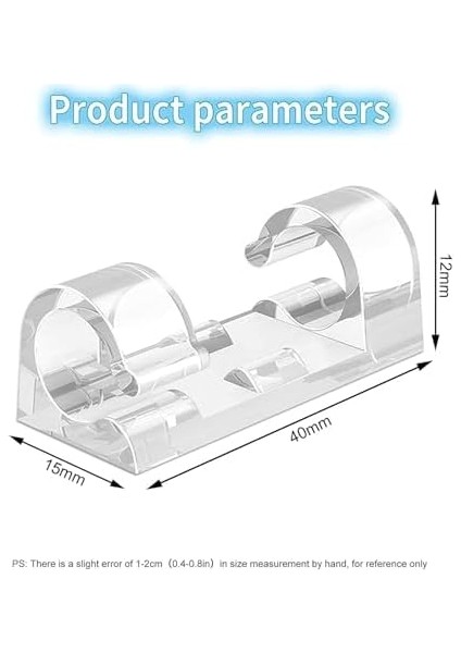 40 Adet Yapışkanlı Kablo Klipsi Seti - Kablo Düzenleyici, Masa Üstü ve Duvar Için Kablo Tutucu, Kablo Sabitleyici Aparat - Ev Ofis Kablo Yönetimi, Usb, Şarj, Ethernet, Mouse Için Uygundur fiyatları
