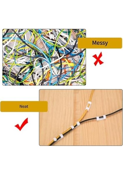 40 Adet Yapışkanlı Kablo Klipsi Seti - Kablo Düzenleyici, Masa Üstü ve Duvar Için Kablo Tutucu, Kablo Sabitleyici Aparat - Ev Ofis Kablo Yönetimi, Usb, Şarj, Ethernet, Mouse Için Uygundur modelleri
