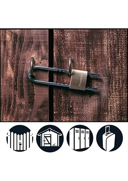 Lock 1950EURD Katı Pirinç Anahtar Asma Kilit, 7 Ila 15,5 cm Arasında Ayarlanabilir Kelepçeli, Altın, 15,5 x 5 x 1,4 cm modelleri