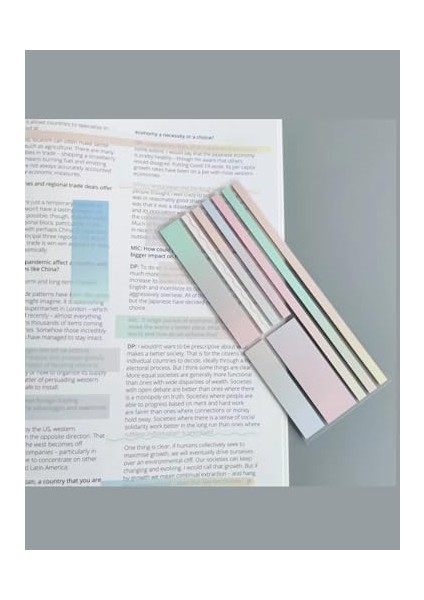 Şeffaf Renkli Yapışkanlı Not Kağıdı Karma Şerit (Karma Şerit 1) modelleri