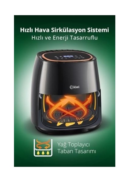 Dijital Yağsız Fritöz Air Fryer 5 Lt KAF-5536 fiyatları