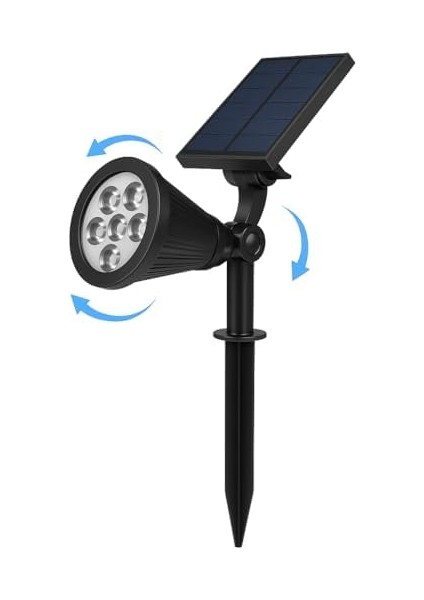 Solar LED Bahçe Armatürü 3200K Günışığı - Güneş Enerjili Kazıklı & Duvar Montajlı Çim Aydınlatma Lambası - 7 Led, IP65, 90 Lümen, 140X270X95 mm modelleri