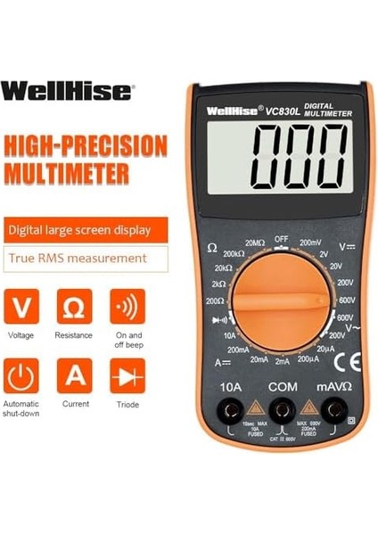 VC830L Ölçü Aleti Multimetre Avometre Büyük Ekran Vc A+ Series fiyatları