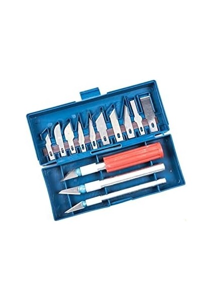 Zanaat 16 Parça Hobi Gravür Ahşap Heykel Çömlek Oyma Şekil Verme 13 Maket Bıçak Neşter Seti modelleri