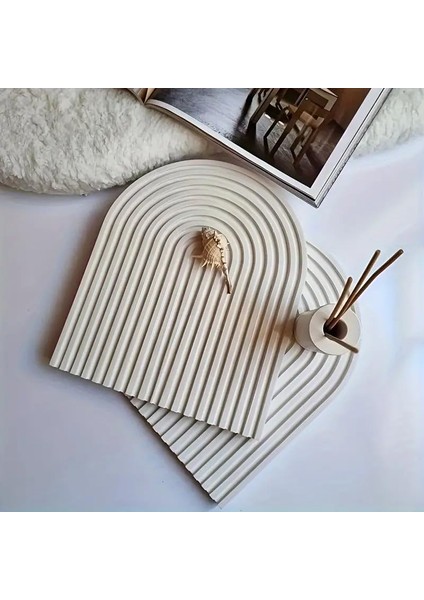 Şekli Tepsi Kalıp Kemer Mumluk Dekoratif Obje Biblo