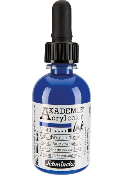 Akademie Akrilik Mürekkep 50 ml 443 Cobalt Blue Hue Deep