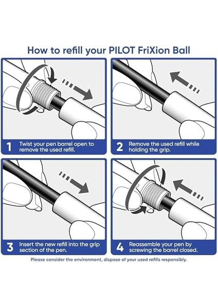 Frixion Ball Yedek 3'lü - Mavi modelleri