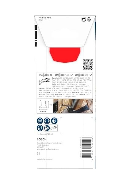 1x Pro Paıı 65 Apb Daldırmalı Kesim Testere Bıçağı (Çivili Ahşap, Metal Sandviç, Genişlik 65 Mm, Professional Aksesuar Çok Fonksiyonlu Makine) fiyatları