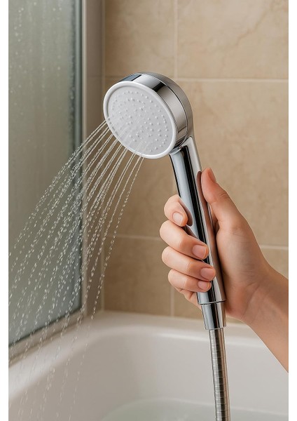Store Duş Başlığı - Su Tasarruflu, Basınçlı, Geniş Sprey Alanlı