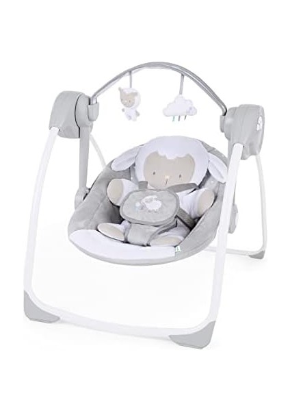 Comfort 2 Go Kompakt Taşınabilir 6 Vitesli Müzikli Bebek Salıncağı, Kolay Seyahat Için Katlanır - Kuzu Sarıl, 0-9 Ay fiyatları