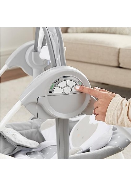 Comfort 2 Go Kompakt Taşınabilir 6 Vitesli Müzikli Bebek Salıncağı, Kolay Seyahat Için Katlanır - Kuzu Sarıl, 0-9 Ay modelleri