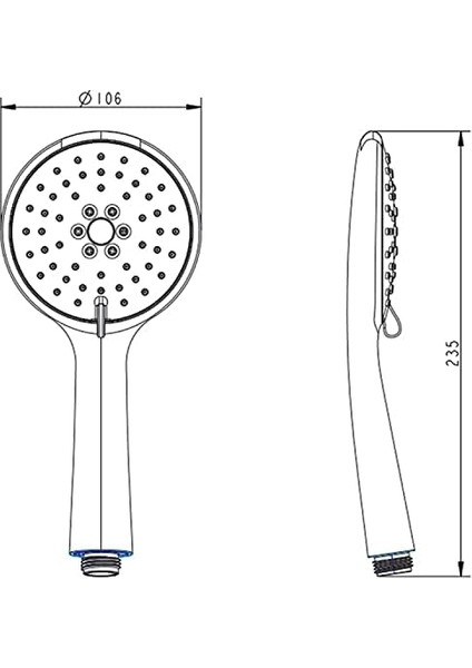 Duş Seti Başlığı - 5 Farklı Püskürtmeli Duş Başlığı - Dayanıklı Paslanmaz Abs El Duşu/nerolıa modelleri