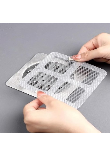 Gider Süzgeci, Yapışkanlı Tül Filtre, 10'lu Paket, Saç ve Atık Önleyici fiyatları