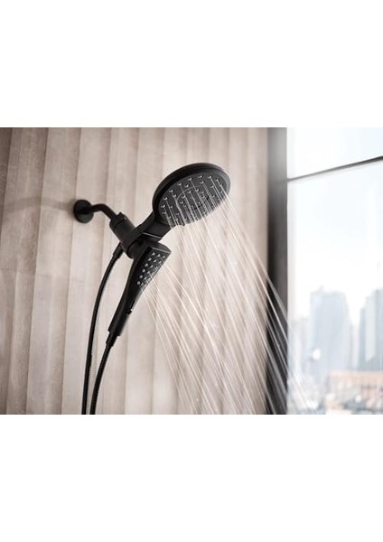 220C3BL Verso Sekiz Işlevli 17,78 cm Çapında El Duşu ile Standart Püskürtme Kafası, Mat Siyah fiyatları