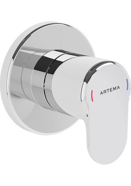 Root Round A42730 Ankastre Stop Valf, Sıva Üstü, Krom