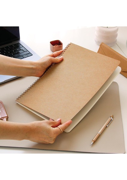 Kraft Karton Kapak 70 Yaprak 110 Gram Çizgili Not Defteri