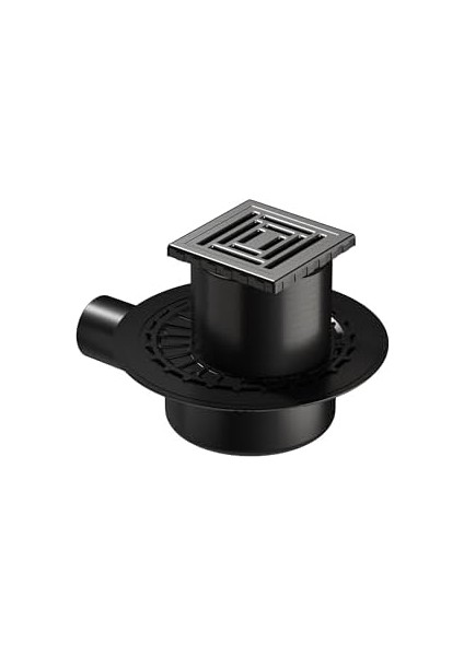 V-Flow Kare 5607314 Yalıtımlı Duş Kanalı, Yandan Çıkışlı, 10X10 Cm, Dk 800 Kapak, Mat Krom fiyatları