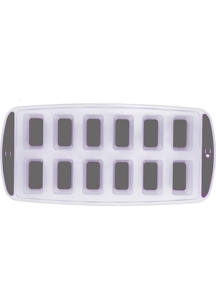 Dikdörtgen ve Yuvarlak Tasarımlı Buz Kalıbı (Antrasit Gri, Dikdörtgen)