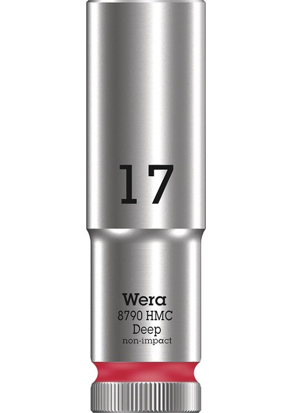 05004557001 8790 Hmc Derin Lokma Anahtar 1/2 Inç, Kırmızı, 17,0 mm