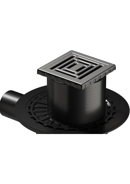 V-Flow Kare 5607314 Yalıtımlı Duş Kanalı, Yandan Çıkışlı, 10X10 Cm, Dk 800 Kapak, Mat Krom modelleri