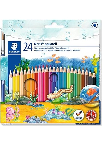 144 10NC24 Noris Clup Aquarell Kuruboya 24'lü Fırça Hediyeli modelleri