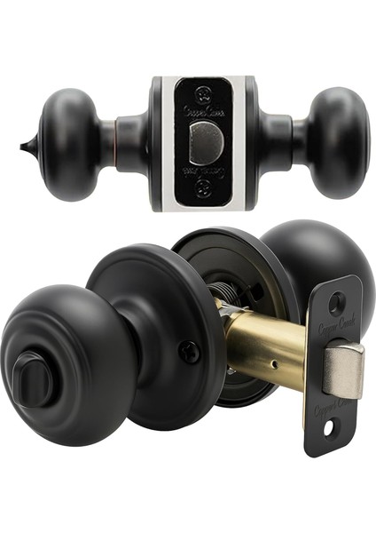 Creek CK2030BC Colonial Kapı Tokmağı, Görüş Koruma Fonksiyonu, 1 Paket, Siyah