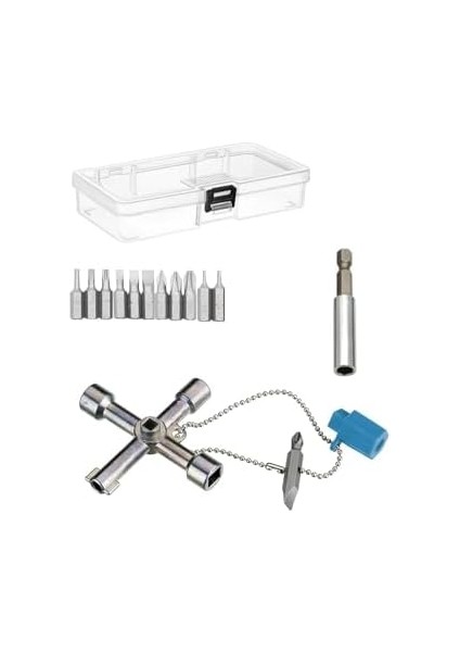 Kombine Pano Anahtarı Seti Fonksiyonel 15 Parça Elektrik Dolap Kilit Için Bits Uçlu Anahtar Seti modelleri