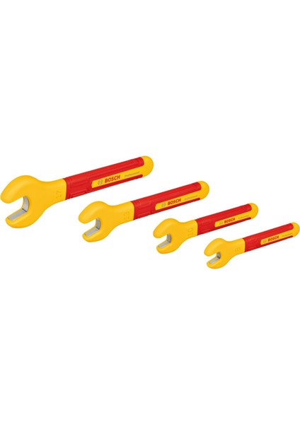 Professional Bosch Profesyonel Vde Açık Ağız Anahtar Takımı 4 Parça (1x Tek Ağız Anahtar 8mm; 1x Tek Ağız Anahtar 10MM; 1x Tek Ağız Anahtar 13MM; 1x Tek Ağız Anahtar 17MM)