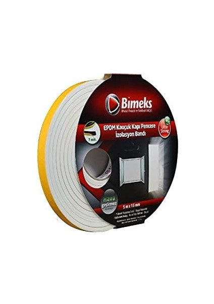 Epdm Kauçuk Kapı Pencere Bandı 7MMX15MMX5MT Beyaz 1008004 fiyatları