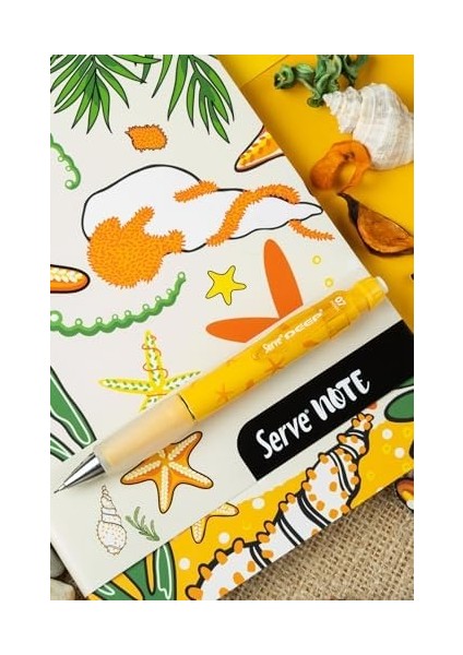 Defter Setı - Desenli Elma Hardal Sarısı Kutuda modelleri