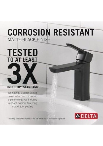 Faucet 581LF-BLM-PP Modern Saplı Proje Paketi Banyo Bataryası Tek Delikli, Mat Siyah fiyatları