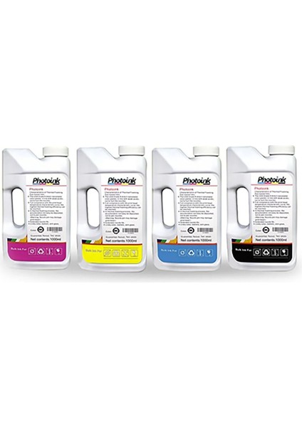 ml Photoink Mürekkep, Epson Claria ve L Serisi Yazıcılar Için Uyumlu 4X1000 ml Mürekkep Seti (Photoink Akıllı Mürekkep)/ L1210-L1250-L3210-L3211-L3250-L3251-L3256-L3260-L5290-L5296