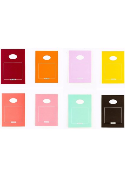 A5 Renkli Bloknot 50 Yaprak, Noktalı 8'li Paket, Renkli