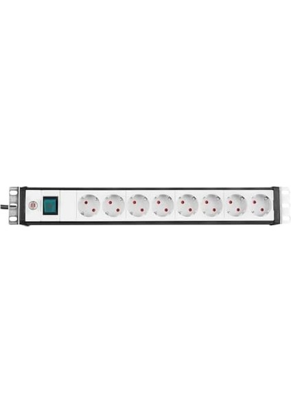 Premium-Line, Çoklu Priz 8 Kat - 19 " Format Için Ideal Serverschraenke (Şalter ve 3 M Kablo) Renk: Açık Gri/siyah modelleri