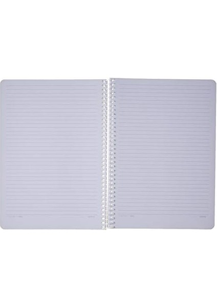 Pruva A4 Pet Spiralli Karton Kapaklı Defter 144 Yaprak - Astarlı - Gri/mavi(Çeşitli Renk) modelleri