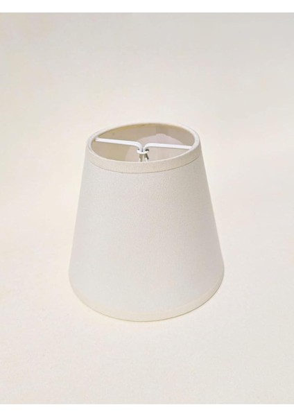 Boy Maşalı Avize Abajur Başlığı Mum Ampul Üstüne Takılır 14CM (Krem)