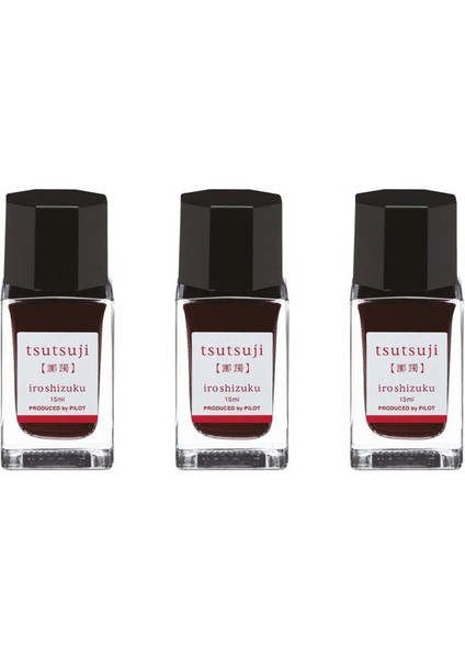 Ink Iroshızuku - 3 Bottles 15 ml Kırmızı Tsutsujı