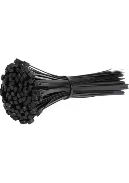 Paket Plastik Kelepçe, Kablo Bağı, (3,6 mm Kalınlık, Siyah, 300 mm Uzunluk), Siyah,