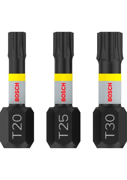 Professional Impact Control Tornavida Ucu T Seti (25 Mm, Altıgen Şaft, Pick And Click, Darbeli Matkap Aksesuarı)