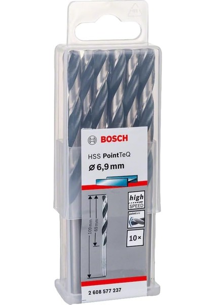 Metal Matkap Uç Hss-Poin 6,9 mm 10 Lu Paket