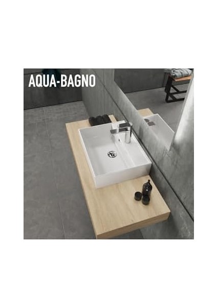 Bagno Plan Tezgah Üstü Kare Çanak Lavabo, 50X38 Cm. Beyaz fiyatları