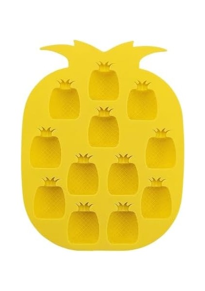 2 Adet Ananas Şekilli Buz Küpü Kalıbı Yapışmaz Silikon Ananas Buzluk Buz ve Çikolata Kalıbı Sarı Renk fiyatları