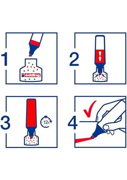24 Ecoline Fosforlu Kalem, 4'lü Set, Karışık Renkler, Kesik Uç fiyatları