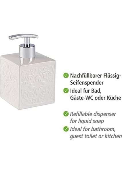 Cordoba Sabunluk Beyaz Seramik Sıvı Sabunluk Beyaz modelleri