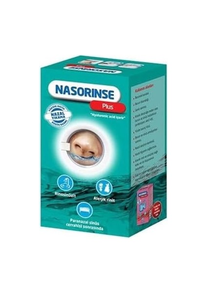 Nasorınse Plus Hyalunorık Asit Içeren Yüksek Hacim Düşük Basınçlı Nazal Duş (25 Poşetli) fiyatları
