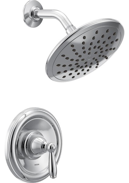 Brantford Krom Posi-Temp Duş Seti 8 Inç Eko-Performans Yağmur Duşlu, Valf Gerekli, T2252EP